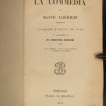 1857 Dante Alighieri Divine Comedy Commedia Inferno Purgatory Paradise Italian