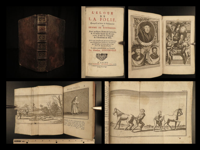 Image of 1715 Praise of Folly Erasmus of Rotterdam French Hans HOLBEIN Illustrated ART