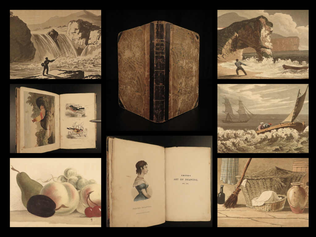 1829 john smith art of drawing oil painting english still life landscape color | <em>‘the art of painting’ </em>is a rare 17<sup>th</sup>-century treatise on painting with oils by english clockmaker john smith. This work was an immensely popular work throughout the end of the 17<sup>th</sup>-century into the mid-1700s. In fact, it went through a number of editions through the end of smith’s lifetime.   while the title would suggest this is merely a work from an artistic view, it covers a variety of topics including how to work with gold and silver gilding. Other topics include <ul> <li>how to mix oils</li> <li>achieving correct color</li> <li>oil paint preservation</li> <li>proper use of tools</li> <li>painting landscapes and still life</li> </ul>