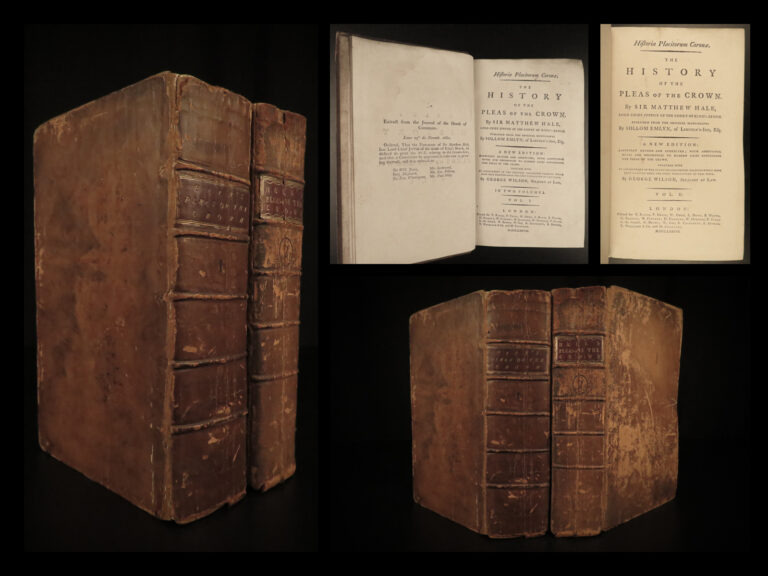 Image of 1778 LAW Matthew Hale History of Pleas of Crown England Criminal Procedure 2v