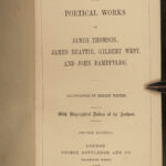 1855 EXQUISITE English Poetry Thomson Beattie West Bampfydle Birket Foster ART