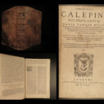 1565 FAMOUS Calepino Dictionary Lexicon Language FOLIO Woodcuts Aldus Calepinus