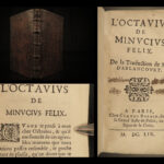 1659 1ed Octavius by Minucius Felix Paganism v Christianity Cicero Philosophy
