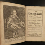 1682 LAW 1ed Life of Matthew Hale England English Civil War Dissenters Burnett