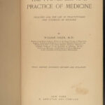 1898 FAMED William Osler Principles & Practice of Medicine Surgery Health