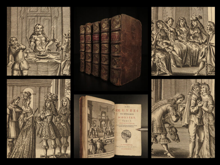 Image of 1684 Works of MOLIERE French Literature English Misanthrope Tartuffe Don Juan 5v