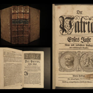 1765 1st Der Patriot German Patriotic Journal Hamburg Germany Richey 3v SET