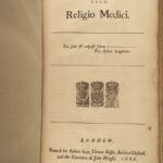 1686 Sir Thomas Browne Religio Medici Philosophy Urn Burial Amsterdam 4in1 English