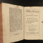 1697 William Temple Essays Gardens of Epicurus IRISH Trade Gout Cure Sharawadgi