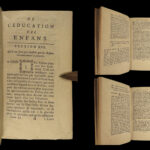 1760 John LOCKE on Education of Children Philosophy Coste French Laussane 2v SET