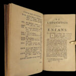 1760 John LOCKE on Education of Children Philosophy Coste French Laussane 2v SET