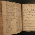 1737 Isaac Ambrose Prima Media & Ultima Puritan Doctrine Prayers Presbyterian