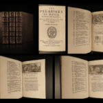 1697 Holy BIBLE & Commentary Book of PSALMS David de SACY French Vulgate Paris