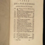 1697 Holy BIBLE & Commentary Book of PSALMS David de SACY French Vulgate Paris