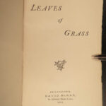1884 Walt Whitman Leaves of Grass American Poetry SEXUALITY Scandal Romanticism