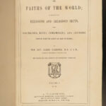 1858 Faiths of the World Religions Buddhism Mysticism Islam Hindu Catholic 2v