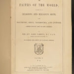 1858 Faiths of the World Religions Buddhism Mysticism Islam Hindu Catholic 2v