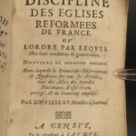 1667 Discipline of Reformed Church HUGUENOT France Calvinism Protestant Huisseau