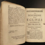 1667 Discipline of Reformed Church HUGUENOT France Calvinism Protestant Huisseau