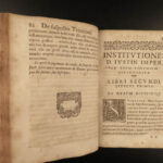 1663 LAW Justinian Institutes Codex Rome Corpus Juris Lyon Felix Basset Latin