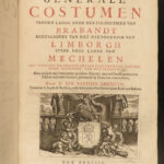 1682 1ed Customs of BRABANT Dutch Netherlands Belgium JB Christyn Antwerp FOLIO