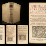 1694 William Cave Scriptorum Church Fathers Bible Literature ENORMOUS FOLIO