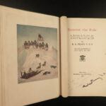 1907 1ed Arctic Voyages Robert Peary SIGNED Nearest the Pole Eskimos MAP