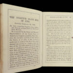 1855 US Documents Constitution Declaration SIGNERS Fugitive Slave Bills Slavery