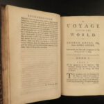 1753 George Anson World Voyage 3 HUGE MAPS Spain South America Sea Navigation