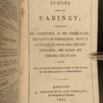 1855 US Documents Constitution Declaration SIGNERS Fugitive Slave Bills Slavery