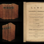 1807 EARLY Laws of America 1780 CONSTITUTION Boston Massachusetts USA 4v SET