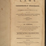 1807 EARLY Laws of America 1780 CONSTITUTION Boston Massachusetts USA 4v SET