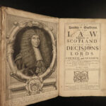 1698 1ed Scottish LAW Dirleton Doubts Edinburgh Scotland Political Nisbet Folio