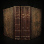 1844 The Wandering Jew 1st ENGLISH ed Eugene Sue Mystery Literature Poverty 3v