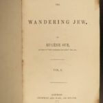 1844 1st ENGLISH ed Eugene Sue The Wandering Jew Mystery Literature Poverty 3v