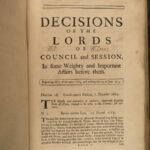 1698 1ed Scottish LAW Dirleton Doubts Edinburgh Scotland Political Nisbet Folio