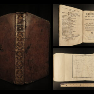 1787 1ed Principles of NAVIGATION Dulague French Hydrography Naval Science