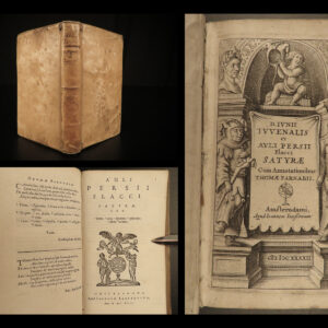 1642 Juvenal & Persius Satires Stoic Philosophy Classical Rome Farnaby Latin