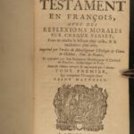 1736 BIBLE & BANNED Commentary Jansenism Catholic 8v Pasquier Quesnel French