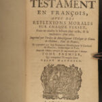 1736 BIBLE & BANNED Commentary Jansenism Catholic 8v Pasquier Quesnel French