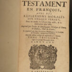 1736 BIBLE & BANNED Commentary Jansenism Catholic 8v Pasquier Quesnel French