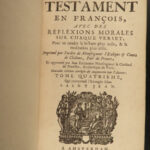 1736 BIBLE & BANNED Commentary Jansenism Catholic 8v Pasquier Quesnel French