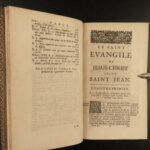 1736 BIBLE & BANNED Commentary Jansenism Catholic 8v Pasquier Quesnel French