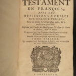 1736 BIBLE & BANNED Commentary Jansenism Catholic 8v Pasquier Quesnel French