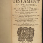 1736 BIBLE & BANNED Commentary Jansenism Catholic 8v Pasquier Quesnel French