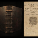 1665 Imitation of Christ Thomas a Kempis French Corneille Bible Prayers ART