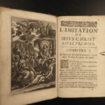 1665 Imitation of Christ Thomas a Kempis French Corneille Bible Prayers ART