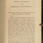 1839 Constitution Secret Proceedings United States Debates Americana Yates LAW