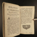 1657 Saint Francis XAVIER Life & Letters Torsellino Jesuit Vellum Plantin Press