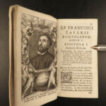 1657 Saint Francis XAVIER Life & Letters Torsellino Jesuit Vellum Plantin Press